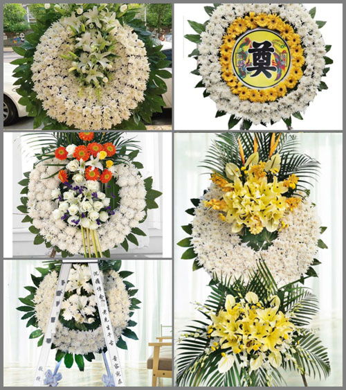 山东青岛莱西市水集街道水集一村花圈速递